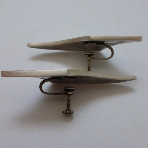 Sterling Silver Screw Back Earrings Mexico - Picture 6 of 7